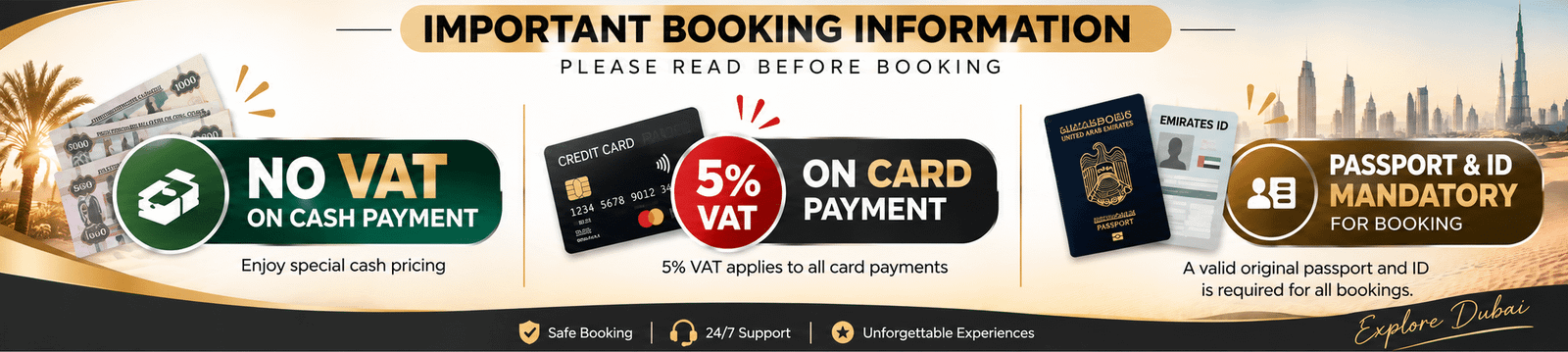 beautifuldubaitravel.com Booking Requirements Banner