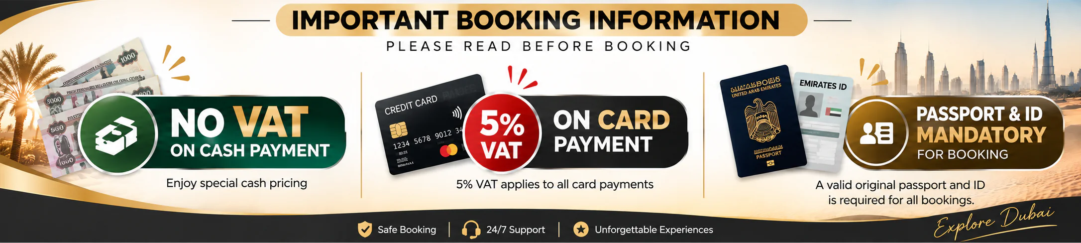 beautifuldubaitravel.com Booking Requirements Banner